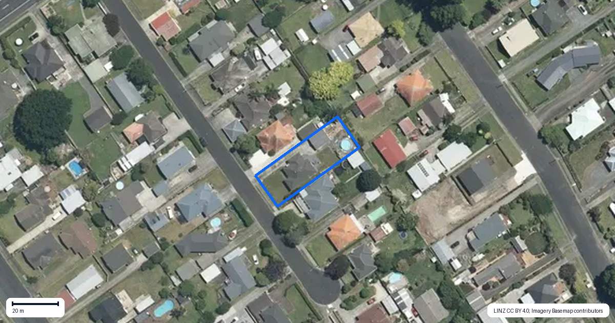 Property context map for 9 Hetherington Street, Morrinsville