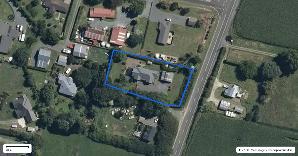 Property context map for 40 Ormsby Road, Pirongia