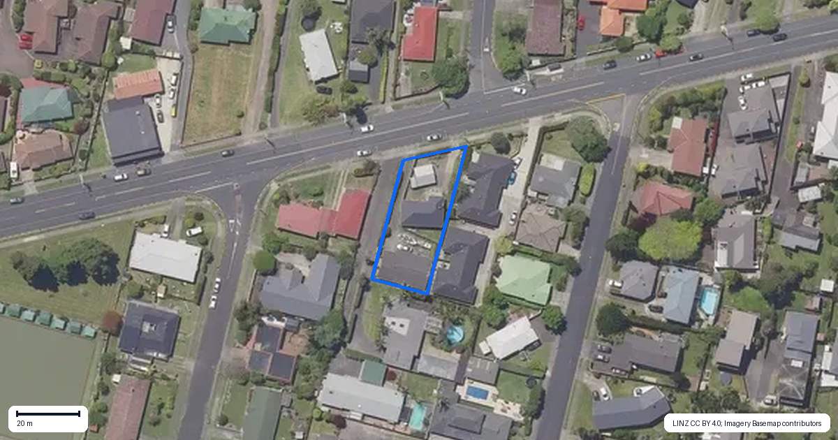 Property context map for 72A Levers Road, Matua, Tauranga