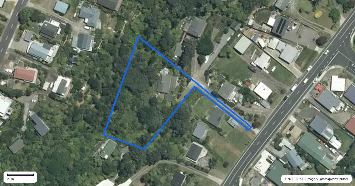 Property context map for 141 Main Road, Tairua