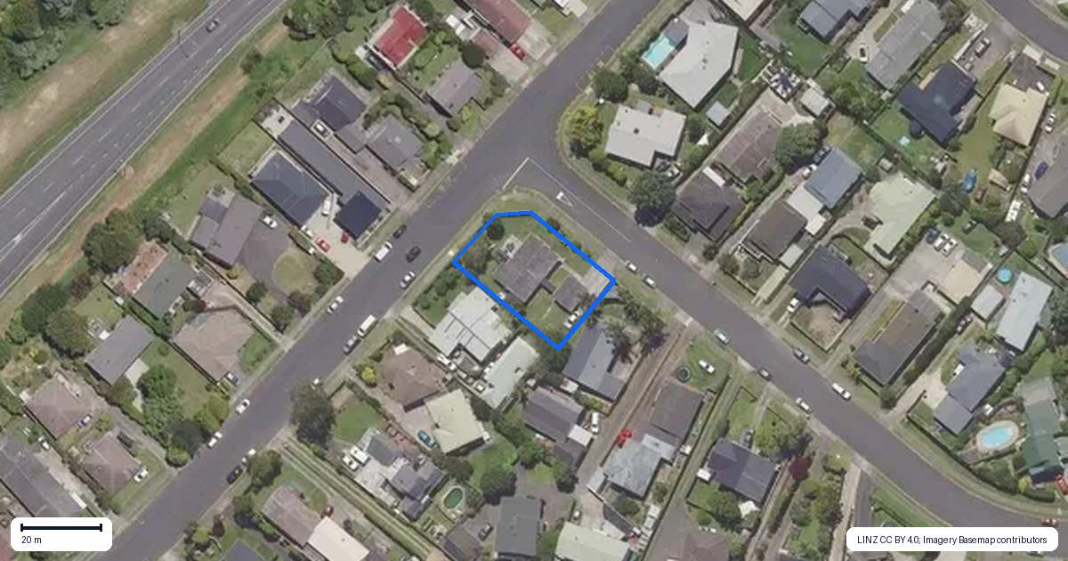 Property context map for 1 Te Wati Street, Maungatapu, Tauranga