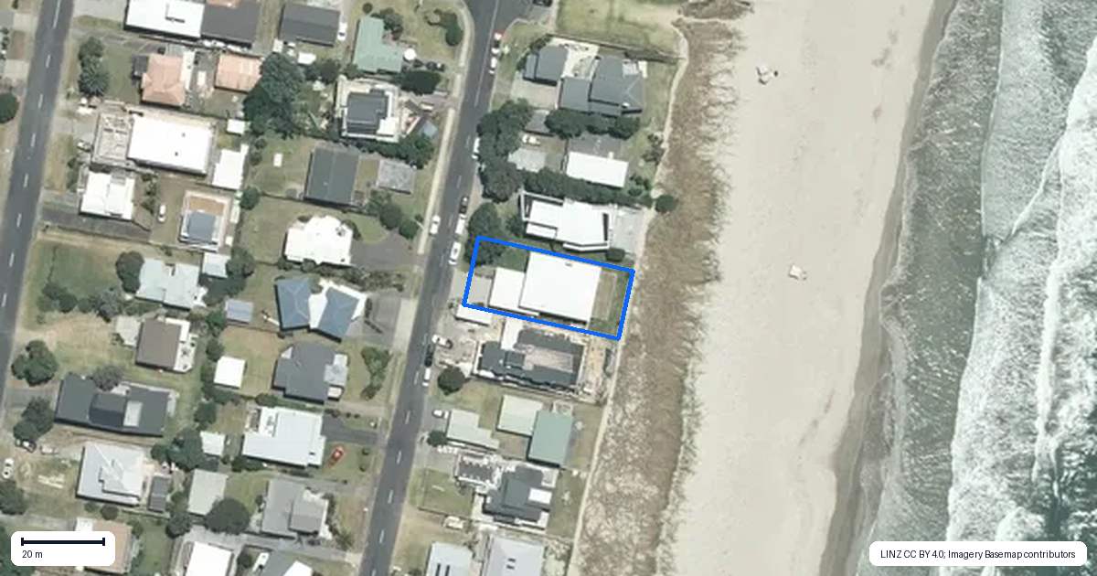 Property context map for 110 Pohutukawa Crescent, Whangamata