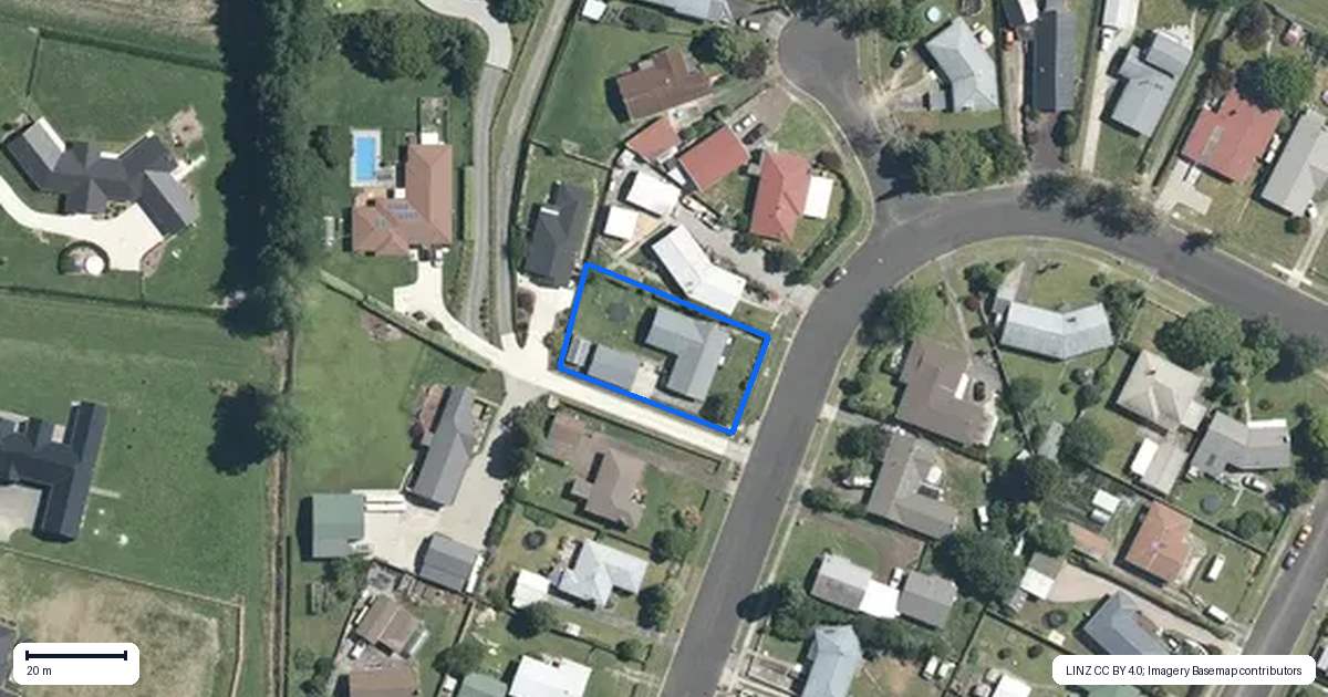Property context map for 25 Sheffield Street, Matamata