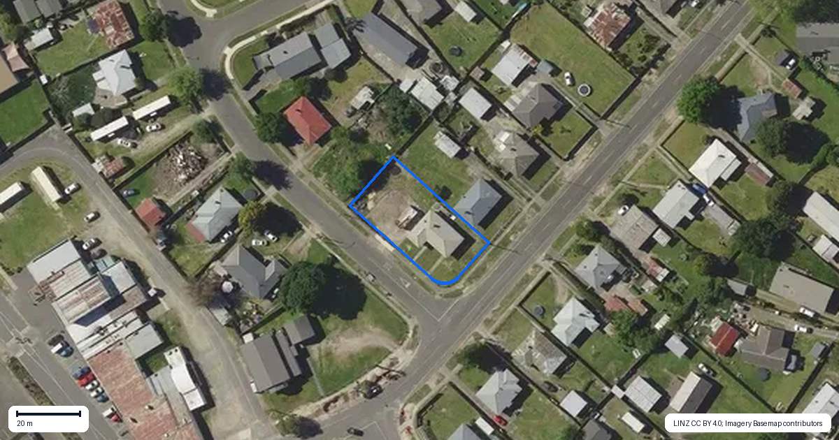 Property context map for 1 Matai Street, Murupara