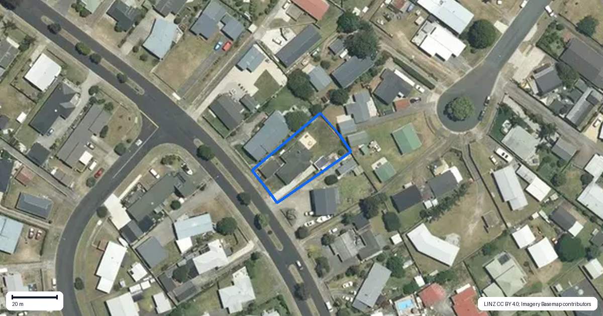 Property context map for 210 Chartwell Avenue, Whangamata