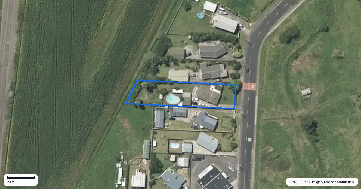 Property context map for 107 Bailey Street, Huntly