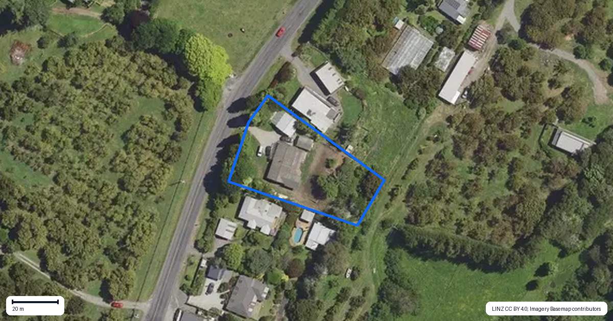 Property context map for 37 Barrett Road, Whakamarama