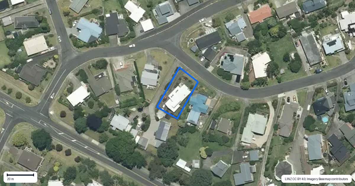 Property context map for 105 Bruce Wallace Place, Whangamata