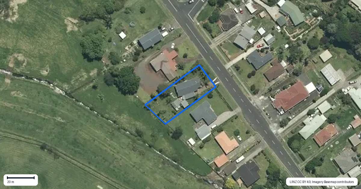 Property context map for 417 Parawai Road, Thames