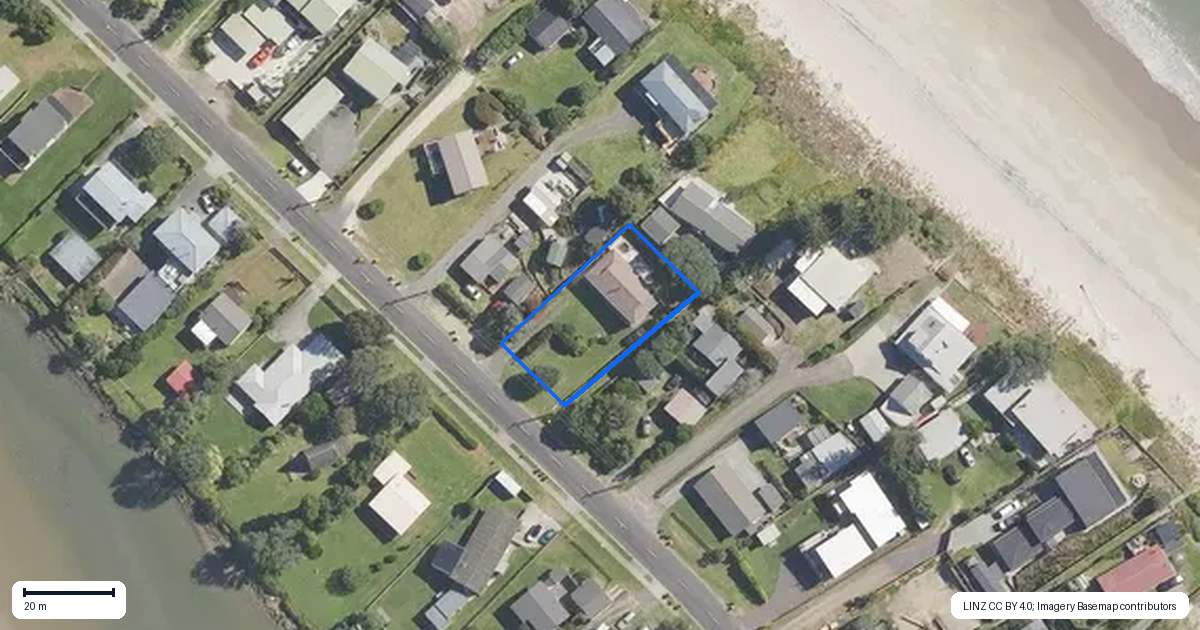 Property context map for 631 Pukehina Parade, Pukehina