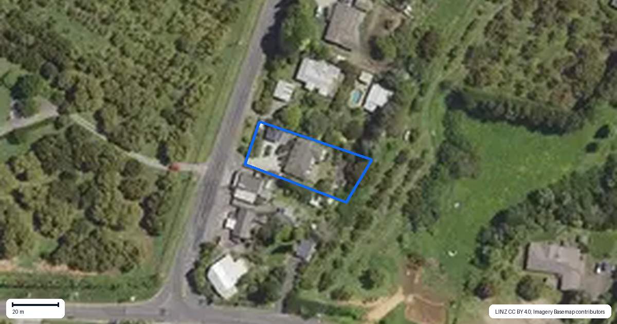 Property context map for 45 Barrett Road, Whakamarama