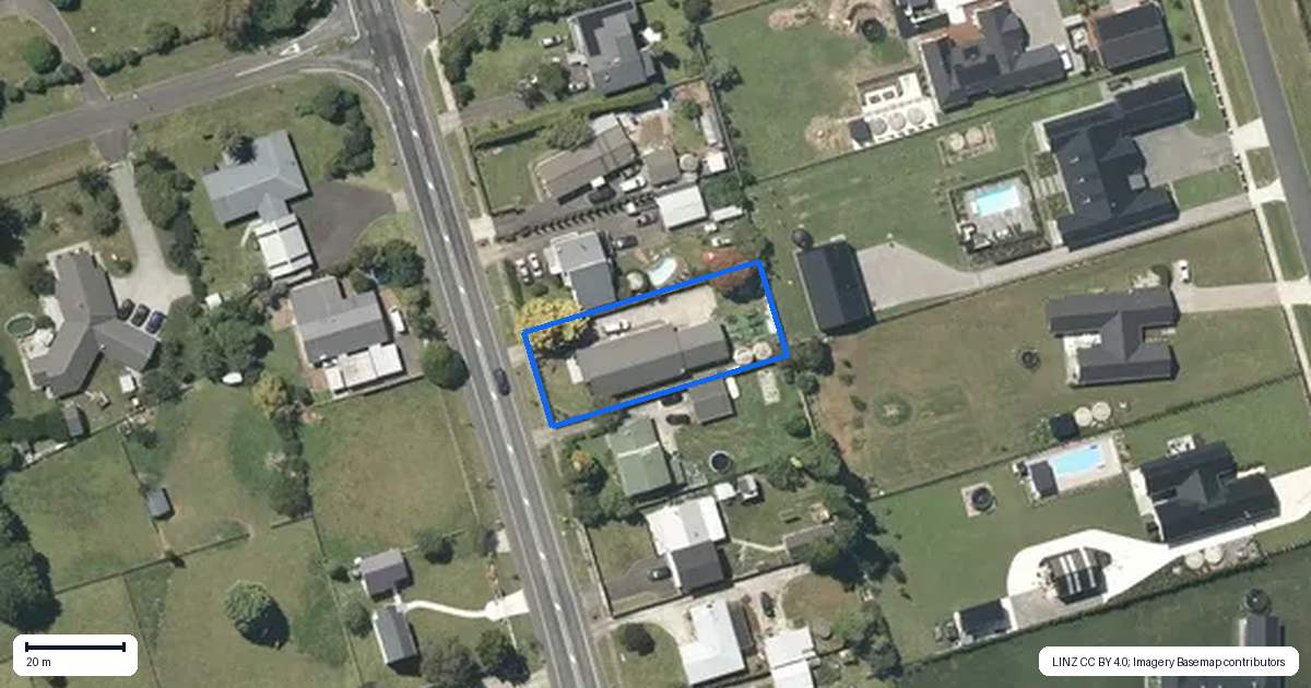 Property context map for 581 Horotiu Road, Te Kowhai, Hamilton