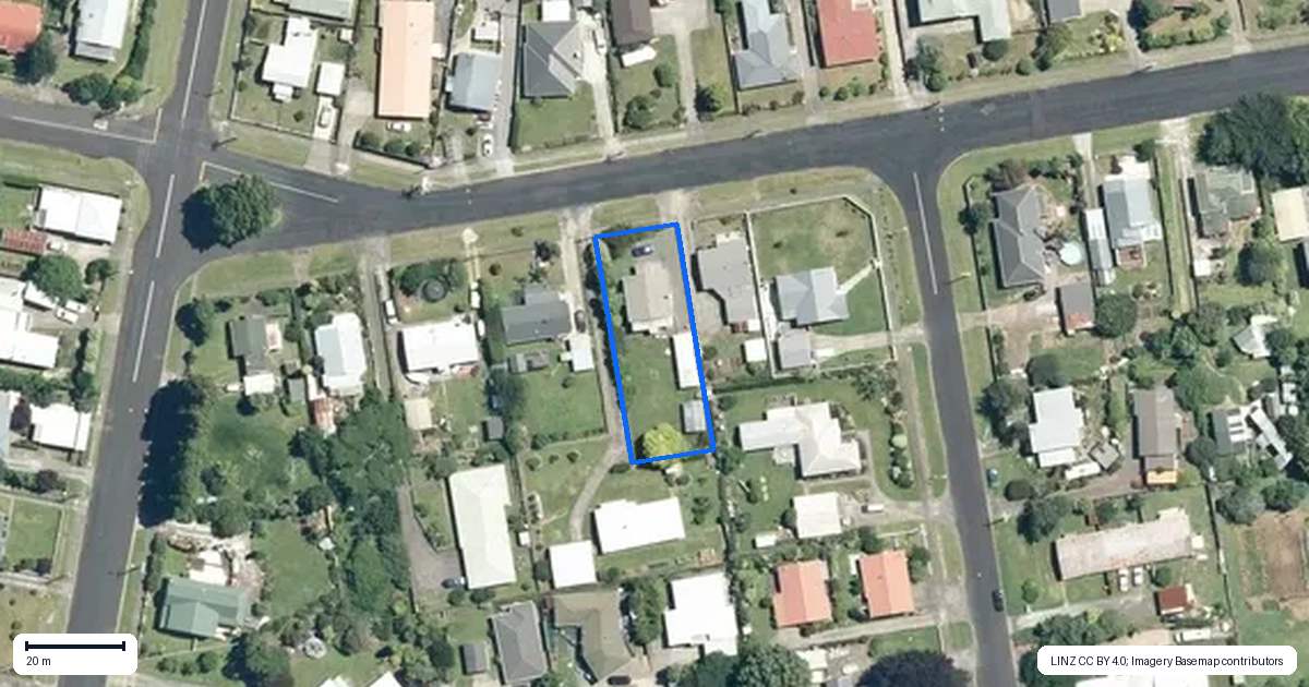 Property context map for 12 Walker Street, Waihi