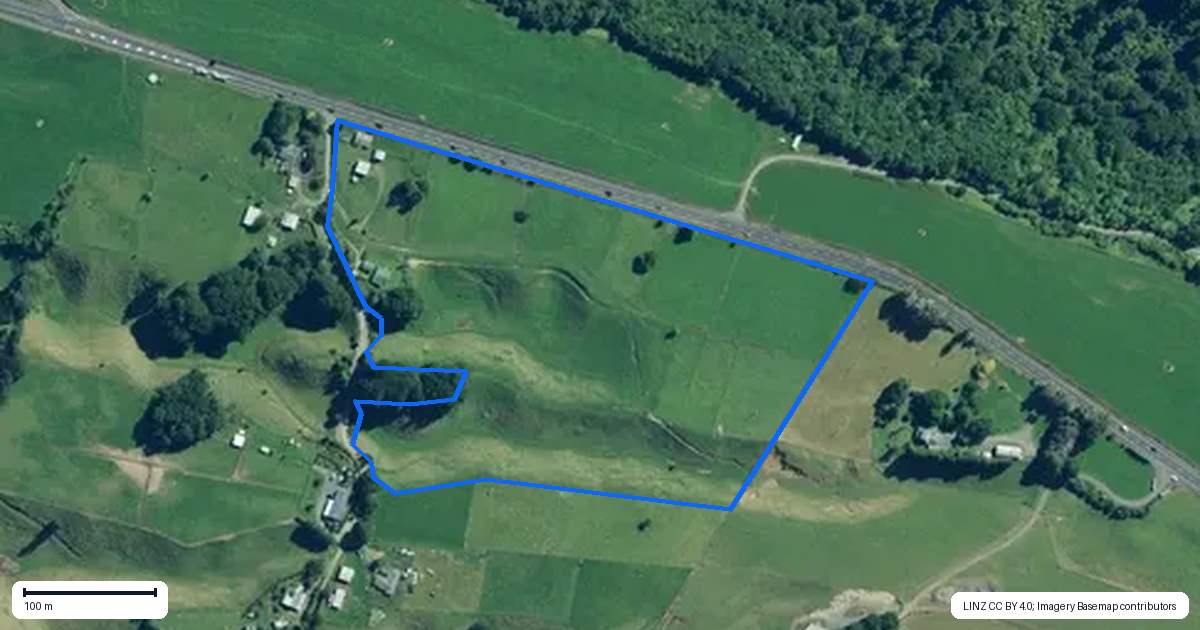 Property context map for 1348A State Highway 5, Tapapa, Tirau