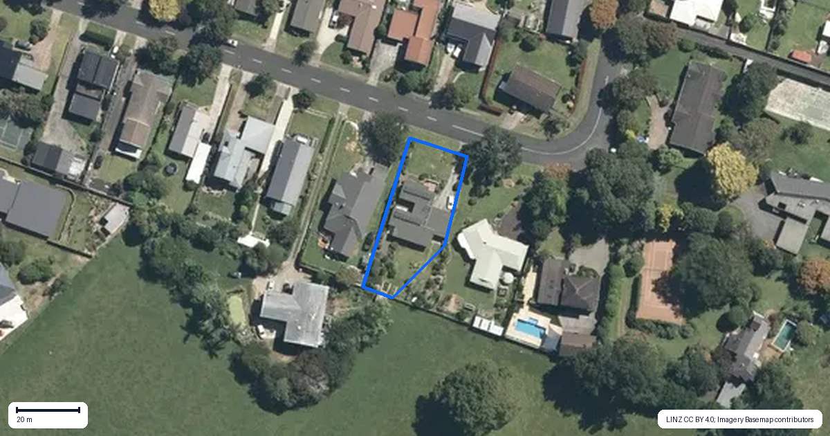 Property context map for 464 Turere Lane, Te Awamutu