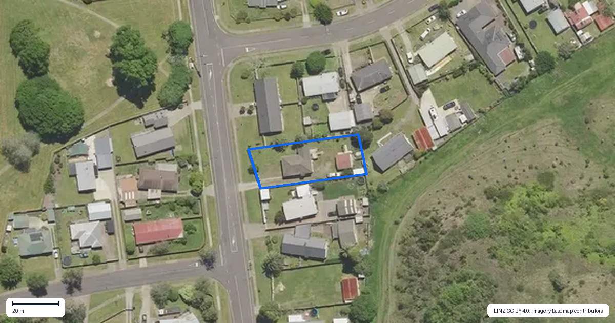Property context map for 208 Valley Road, Kawerau
