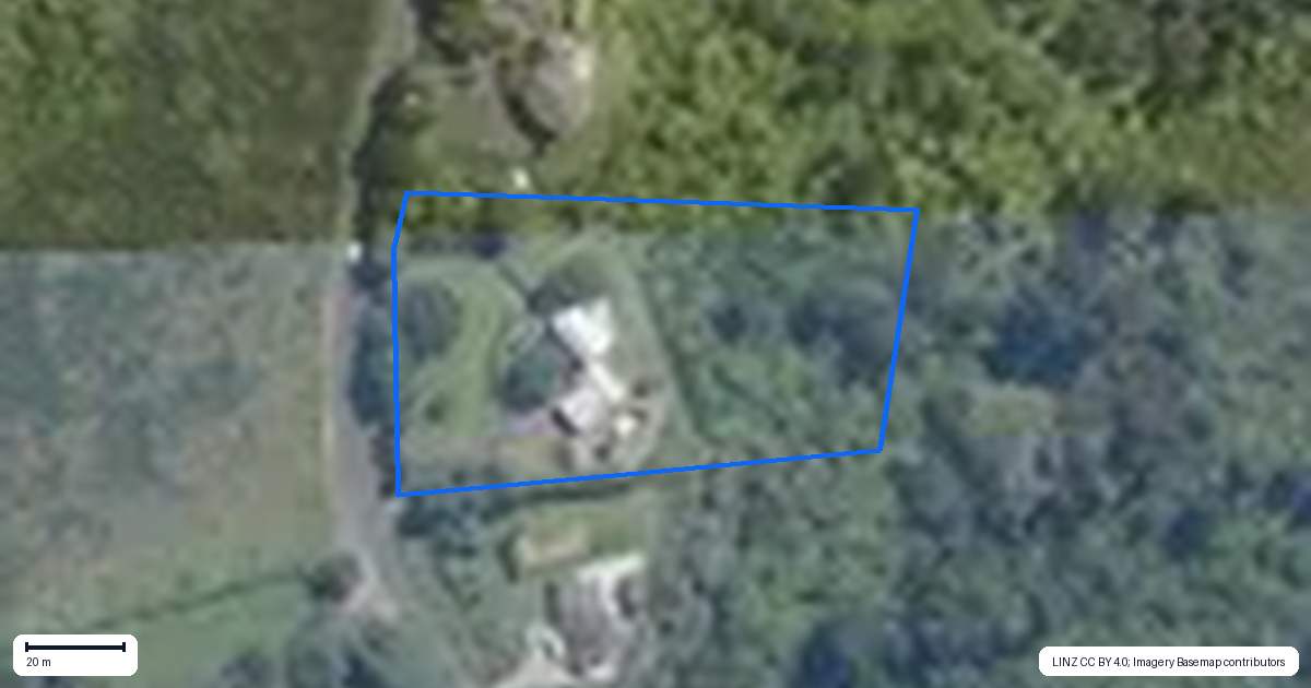 Property context map for 207 Rocky Cutting Road, Waitao