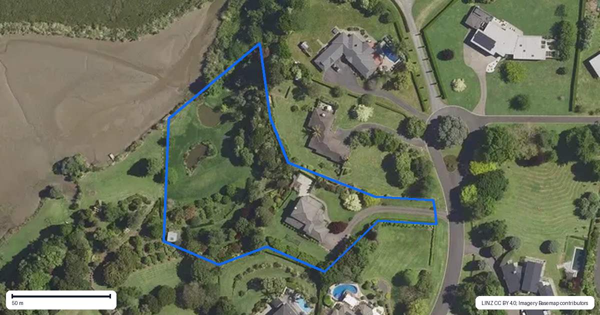 Property context map for 46 Te Karaka Drive, Te Puna