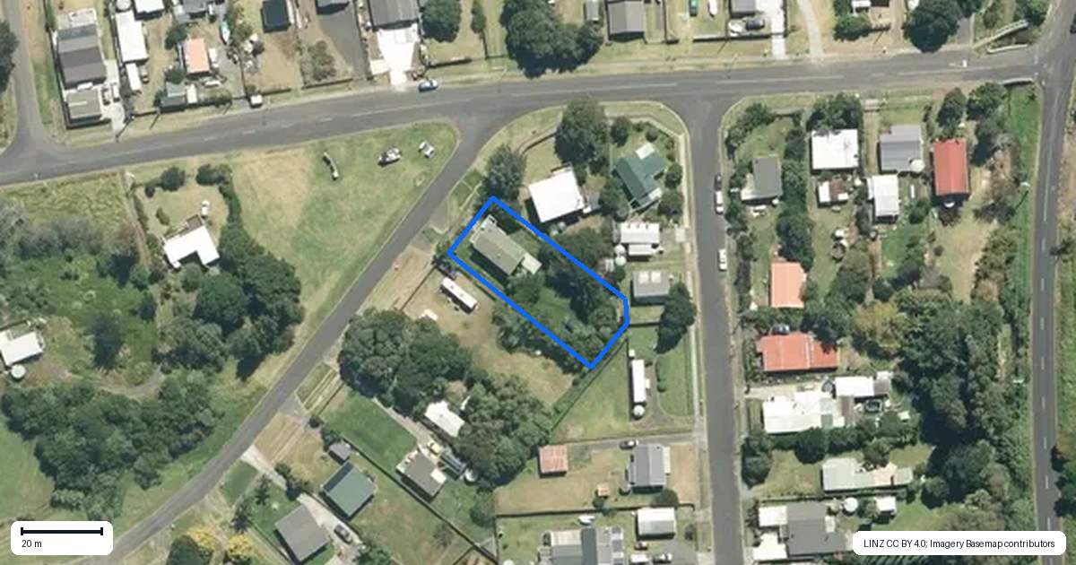 Property context map for 1 Stack Road, Port Waikato