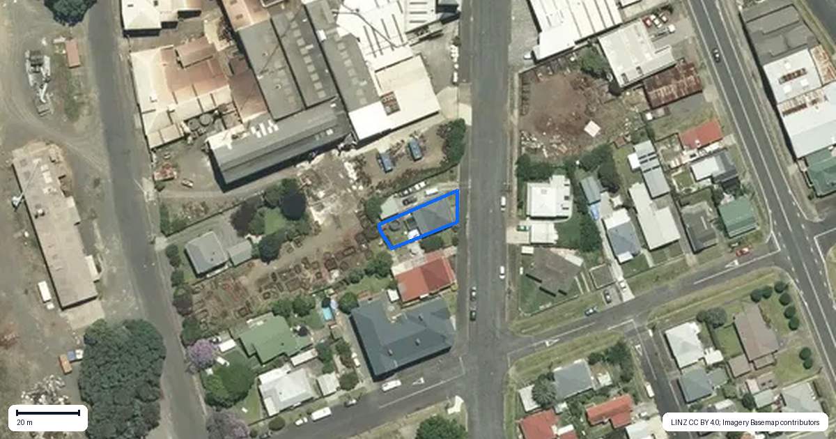 Property context map for 605 Brown Street, Thames