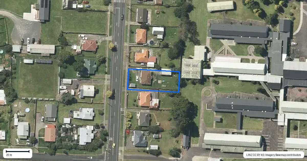 Property context map for 42 Harris Street, Huntly