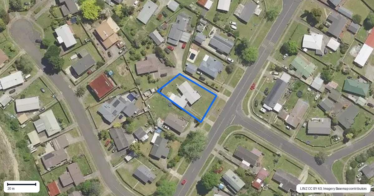 Property context map for 61 Valley Road, Kawerau