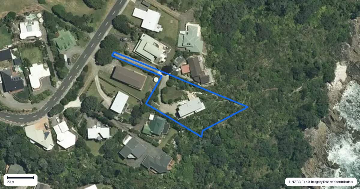 Property context map for 217 Paku Drive, Tairua