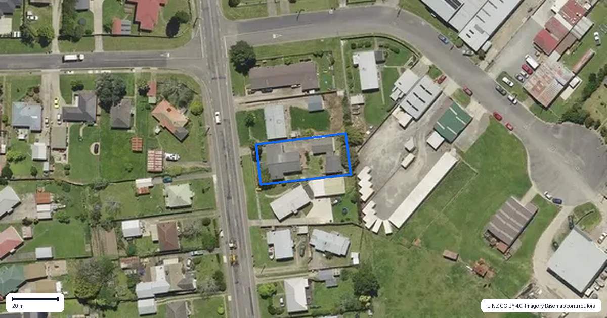 Property context map for 80 Main Street, Edgecumbe