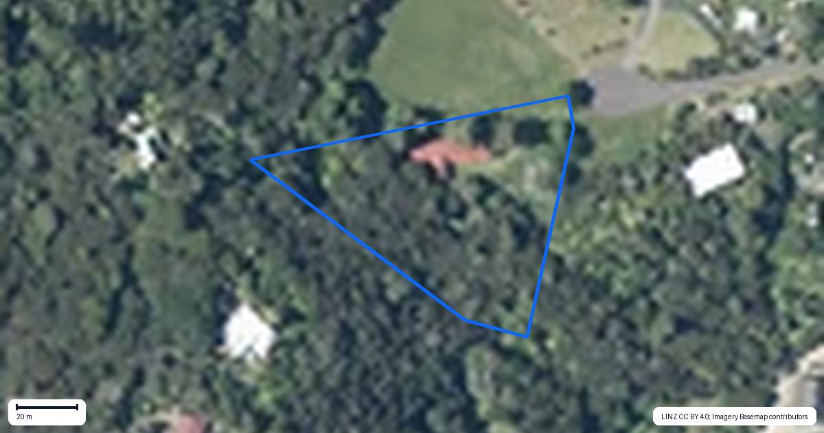Property context map for 25 Puriri Place, Tuateawa, Coromandel