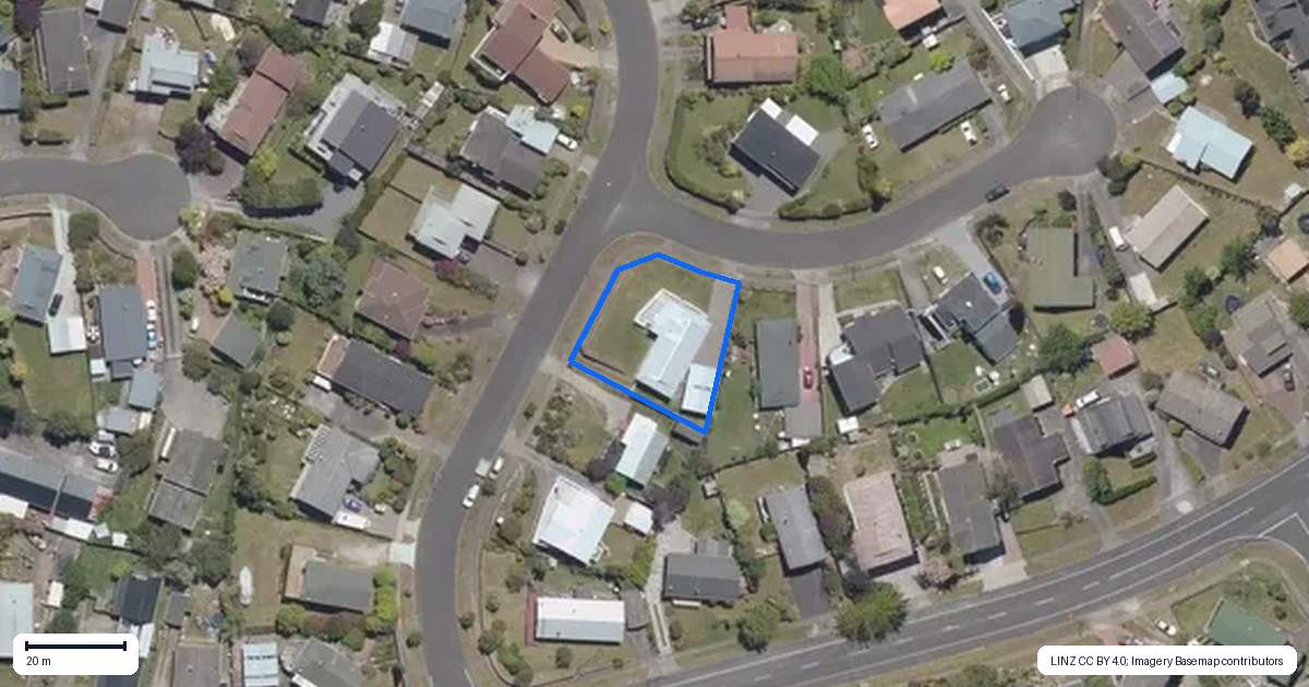 Property context map for 1 Battersea Place, Richmond Heights, Taupo
