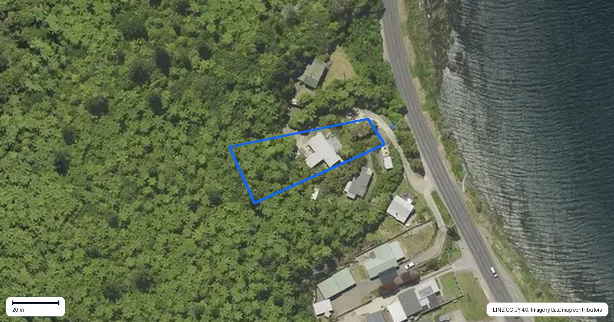 Property context map for 261 State Highway 30, Lake Rotoma, Rotorua