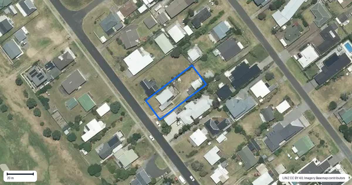 Property context map for 308 Bellona Road, Whangamata