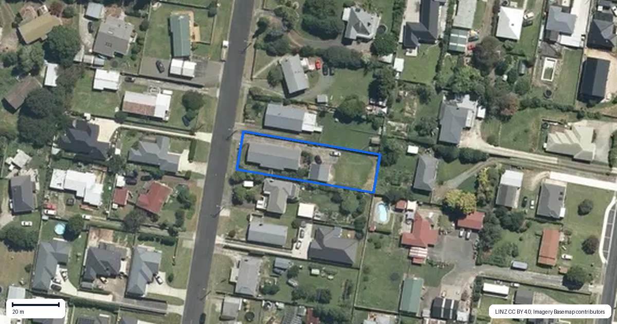 Property context map for 43A Whitaker Street, Kihikihi, Te Awamutu