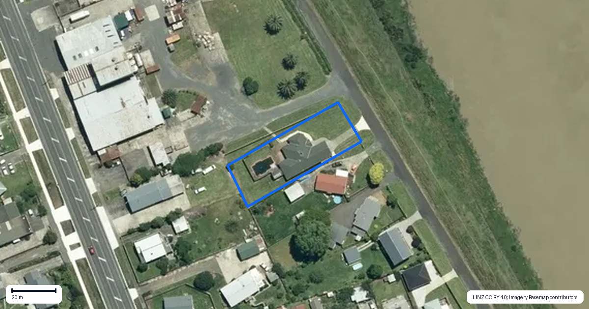 Property context map for 34 Waihou Street, Turua, Ngatea