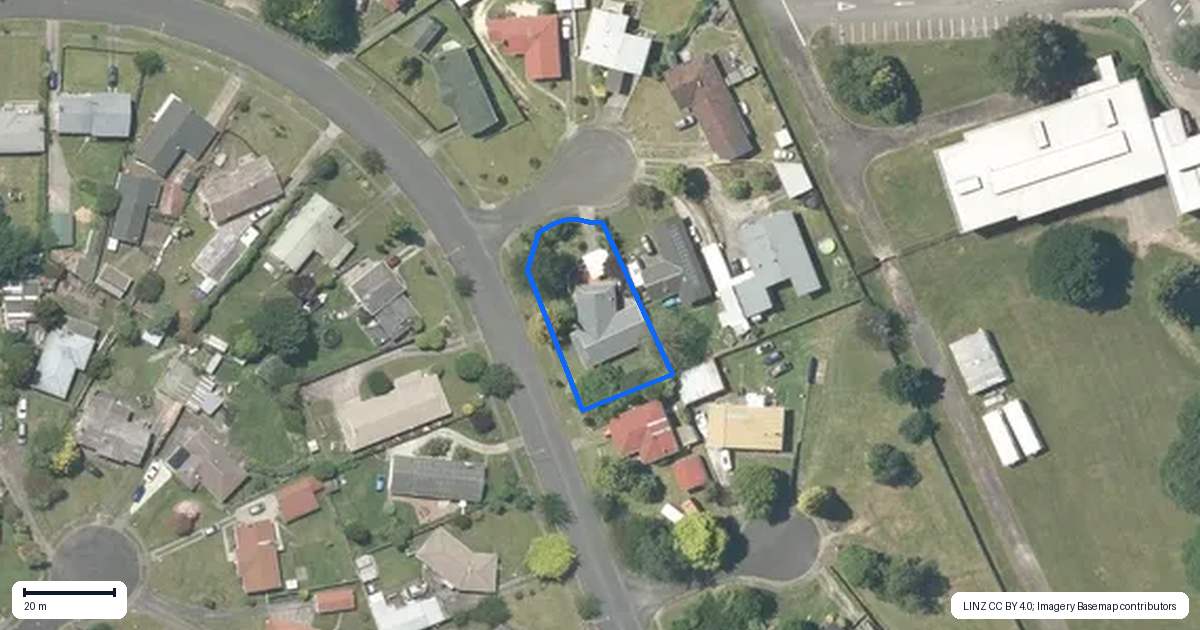 Property context map for 1 Kotare Place, Tokoroa