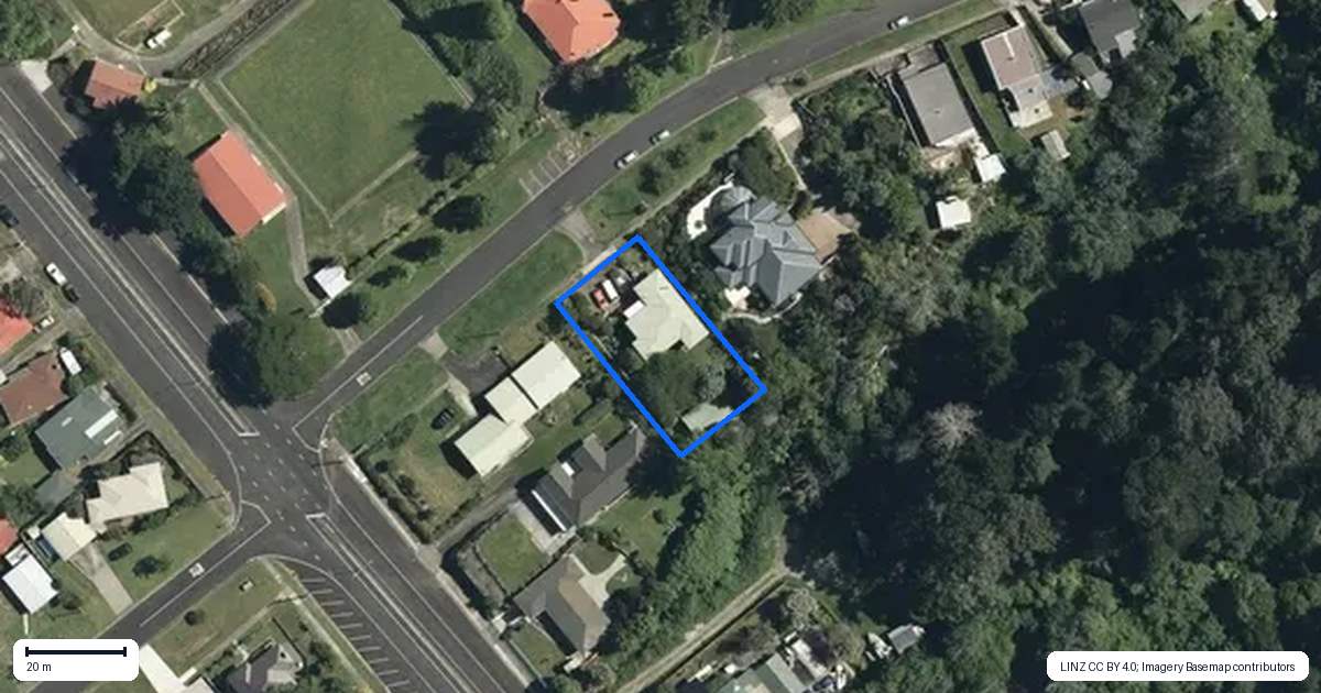 Property context map for 15 Wilson Street, Te Aroha