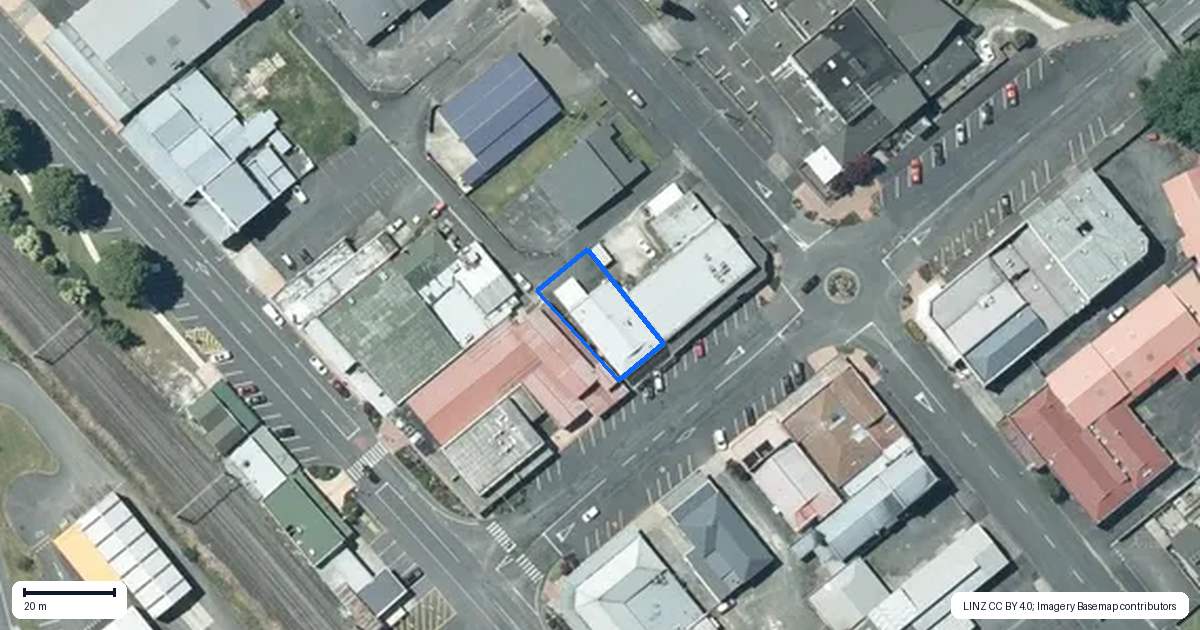 Property context map for 18 King Street East, Te Kuiti