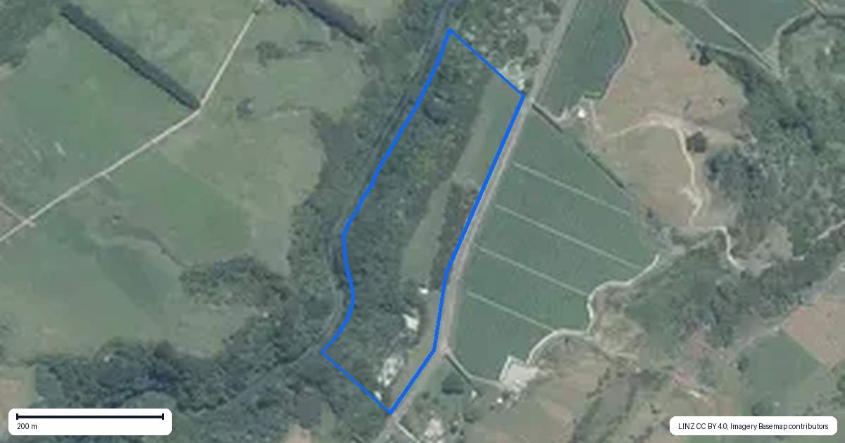 Property context map for 298 Maungarangi Road, Paengaroa