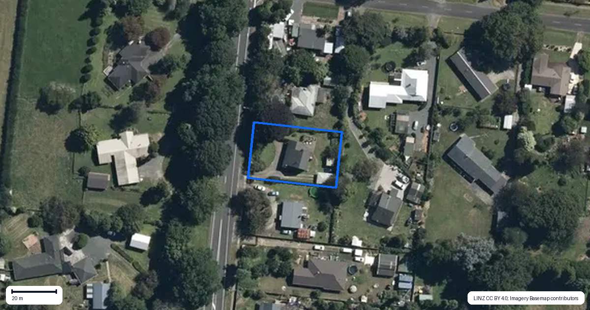 Property context map for 1169 Franklin Street, Pirongia