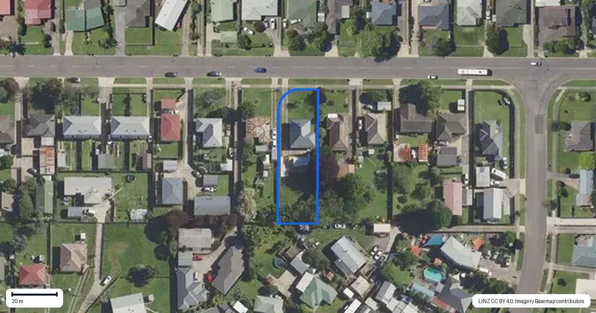 Property context map for 25 Churchill Street, Whakatane