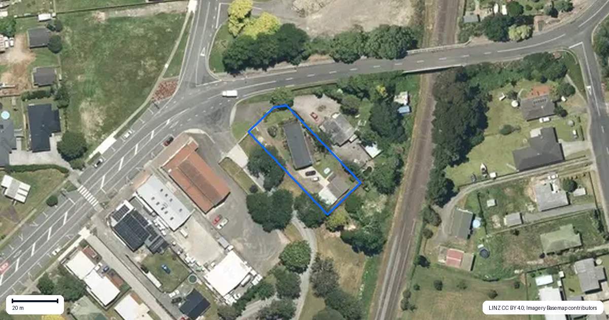 Property context map for 16 Te Putu Street, Taupiri