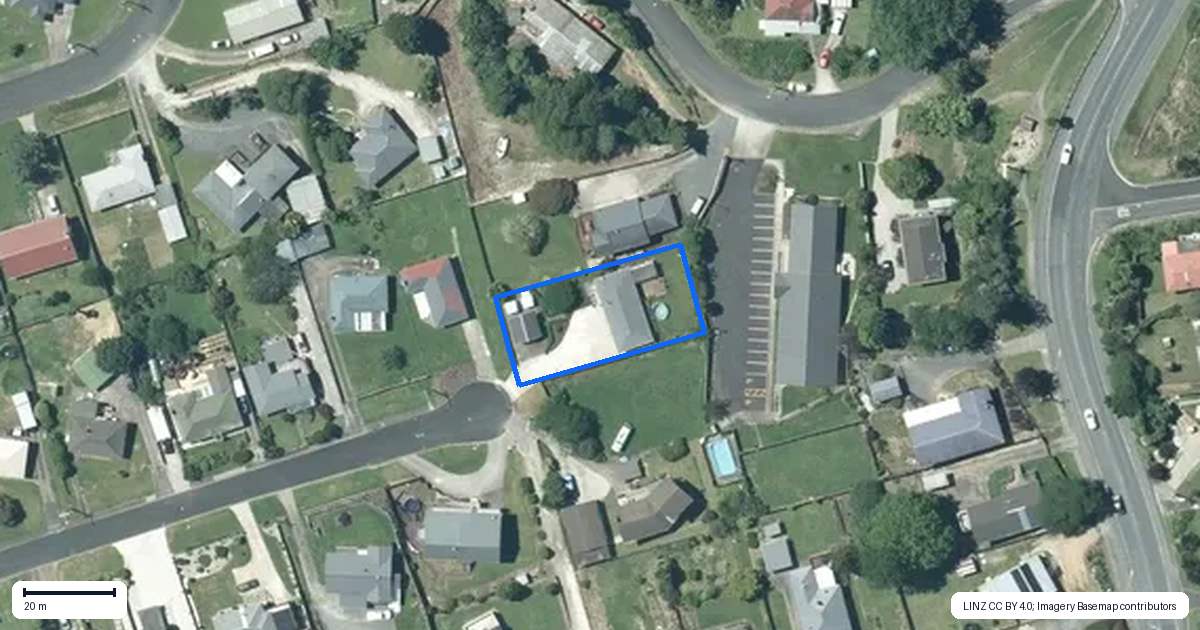 Property context map for 13 Lusk Street, Te Kuiti