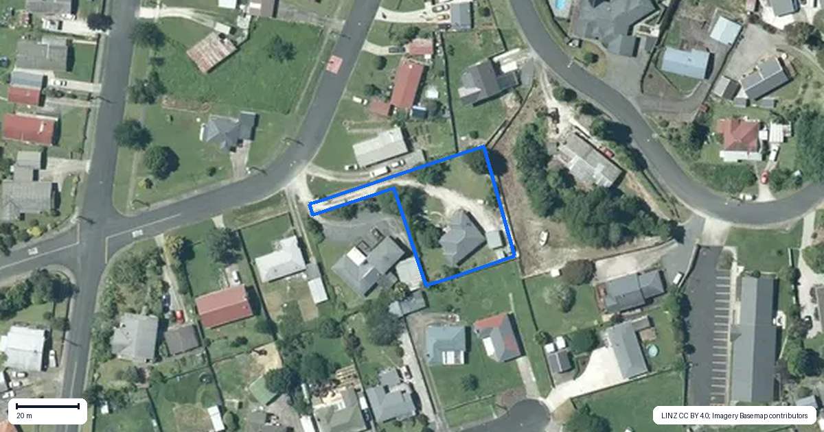 Property context map for 1 South Street, Te Kuiti