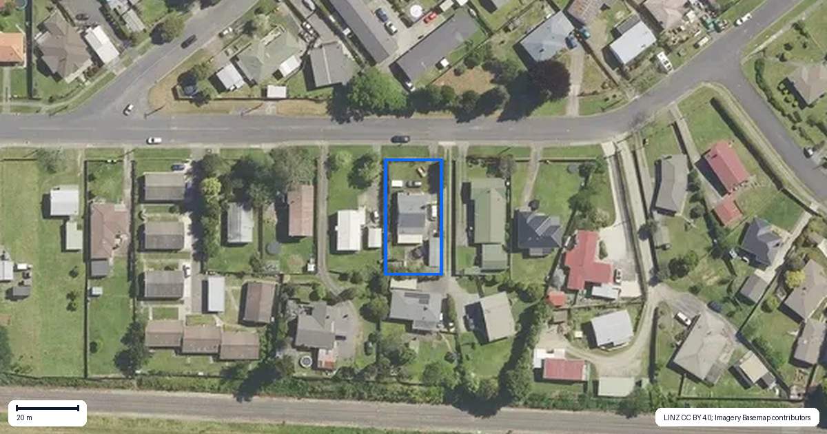 Property context map for 46 Lee Street, Te Puke