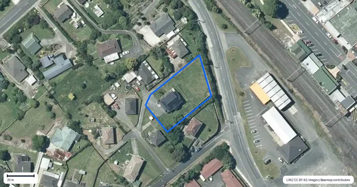 Property context map for 30 Carroll Street, Te Kuiti
