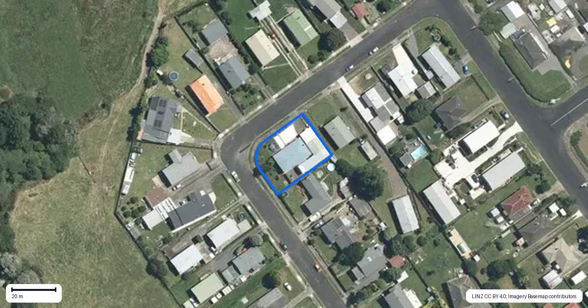 Property context map for 20 Sain Crescent, Morrinsville