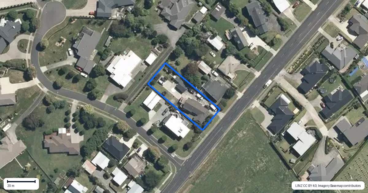 Property context map for 1445 Te Rahu Road, Te Awamutu