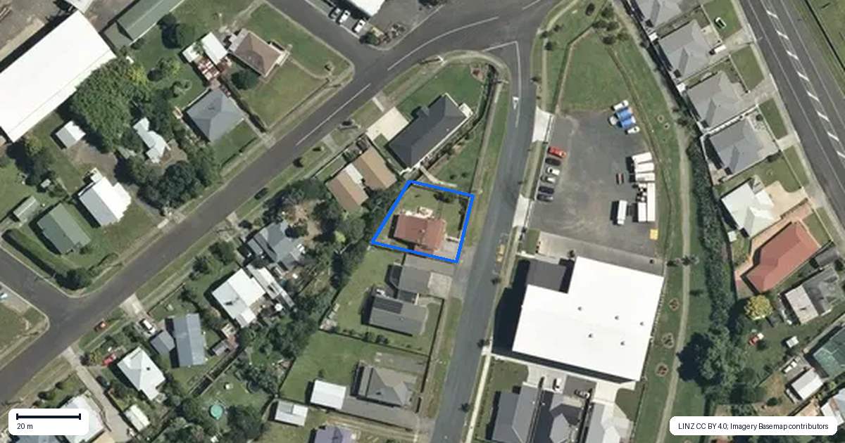 Property context map for 4 Millar Street, Te Aroha