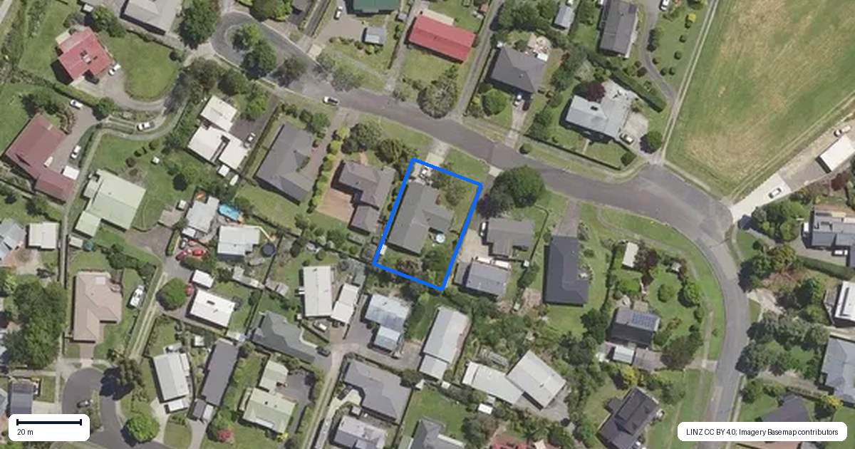 Property context map for 45 Levley Lane, Katikati