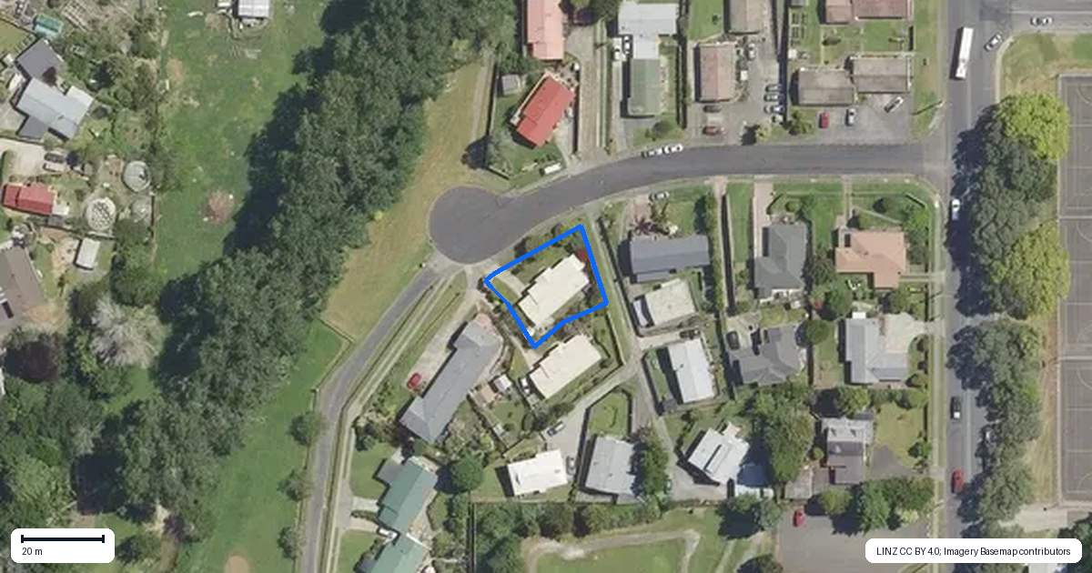 Property context map for 14 Muir Place, Te Puke